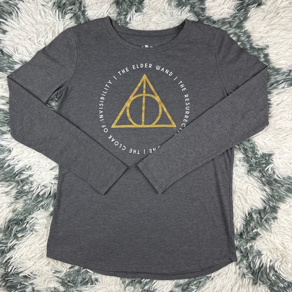 Harry Potter and The Deathly Hallows Kids Girls Long Sleeve T-Shirt Size XL
